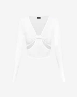 Ranto Cutout Crop Top - Snow