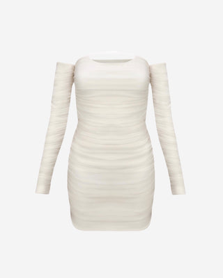 Rafa Off Shoulder Draped Mini Dress