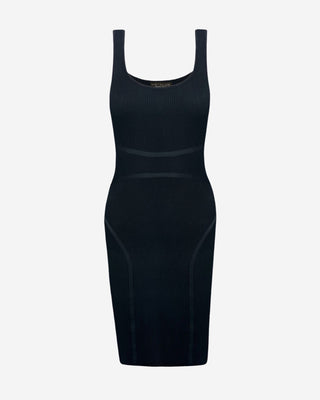Reed Bodycon Knit Midi Dress - Black